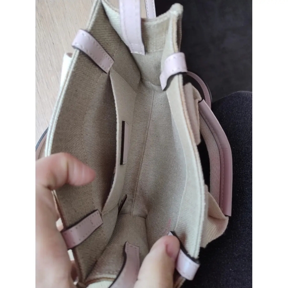 Chloé Mini Woody Logo Strap Canvas Tote - Picture 3 of 7